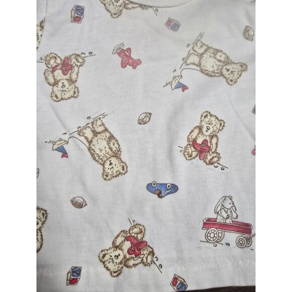 Vintage Carter's Corduroy Teddy Bear Overalls 2 Piece Outfit 0-3 Months - Picture 14 of 16